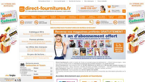 Direct Fournitures : vente de fournitures de bureau