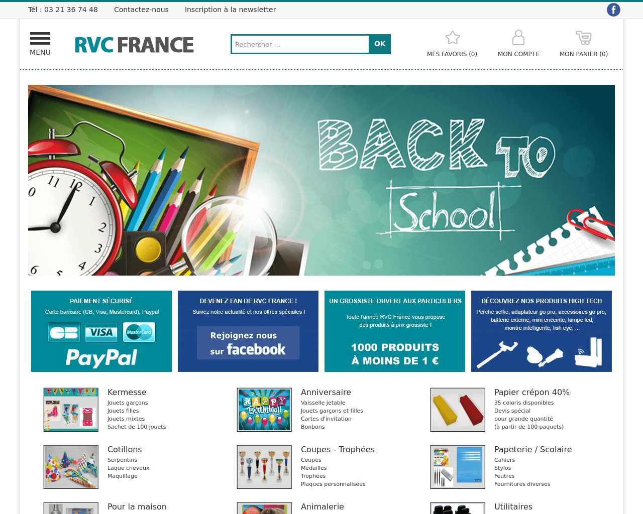 Rvc-france : Articles de fêtes et de kermesses à prix cassé