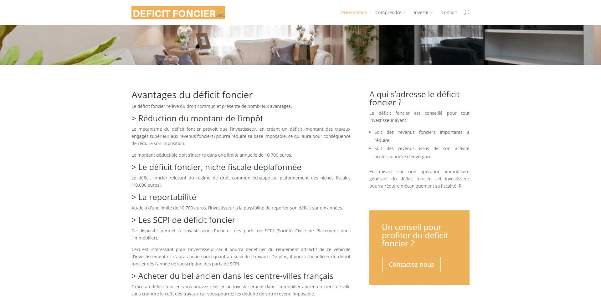 Tout sur le deficit foncier en immobilier
