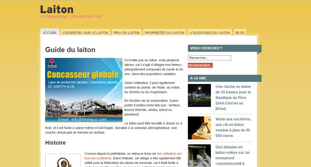 Laiton : Tout savoir sur cet alliage non ferreux