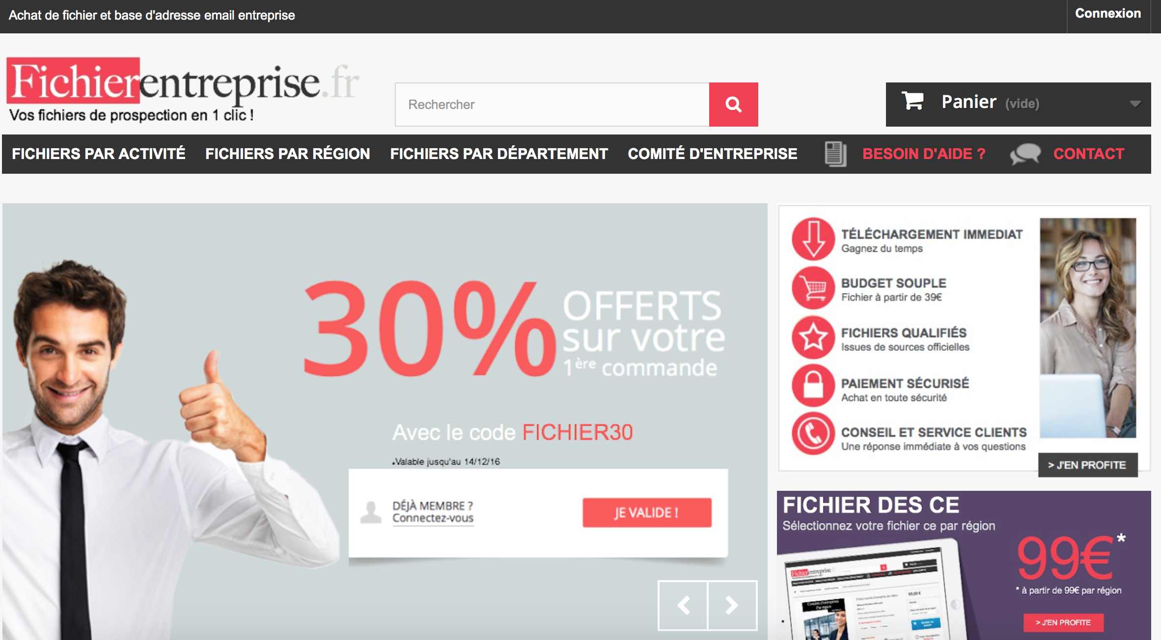 Fichierentreprise : Achat de base email entreprises