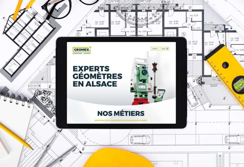 Des conseils sur le bornage de votre terrain sur le site web du géomètre GEOMEX réalisé par Mars Rouge.