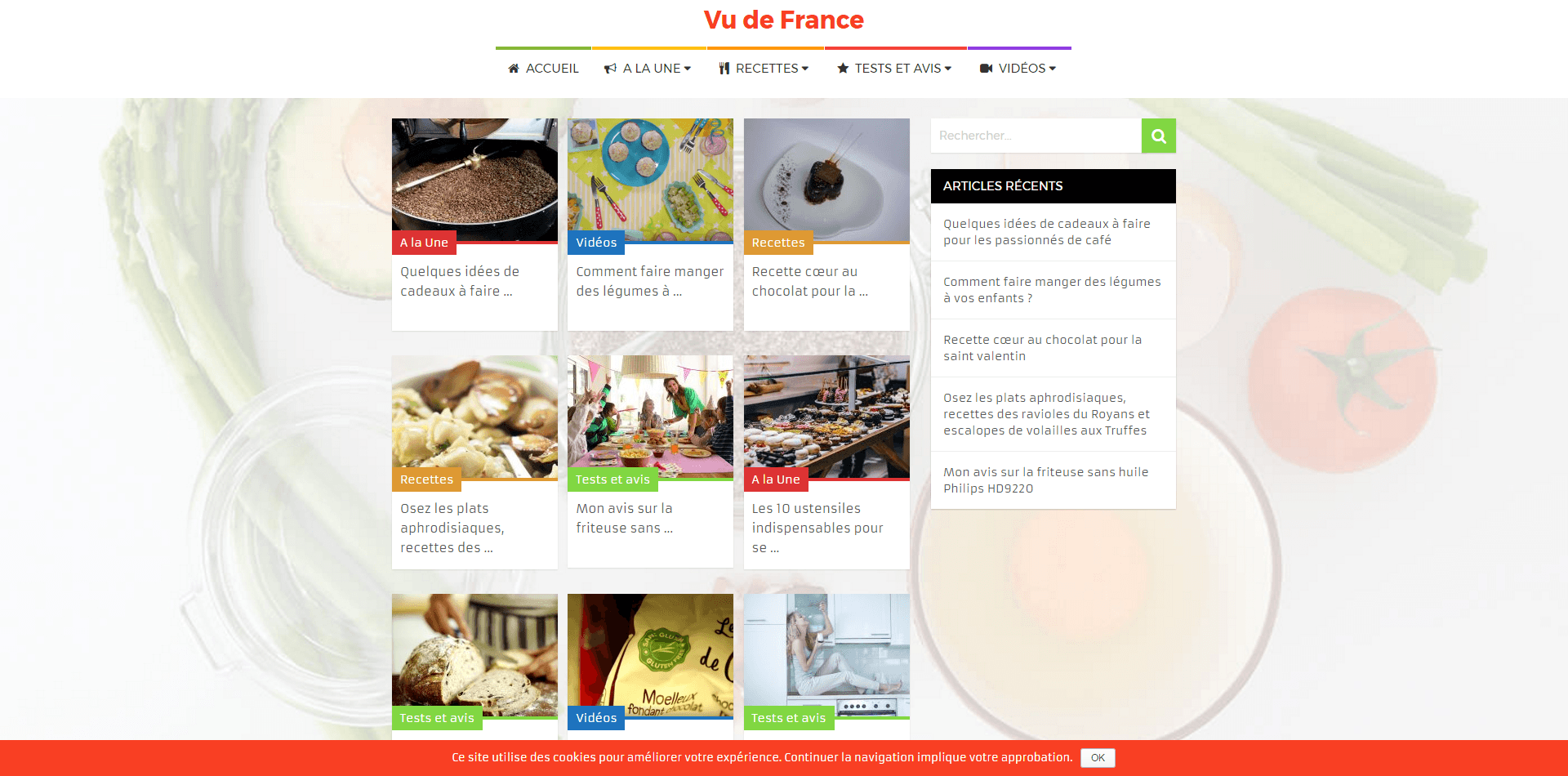 Vudefrance : Des recettes de cuisine