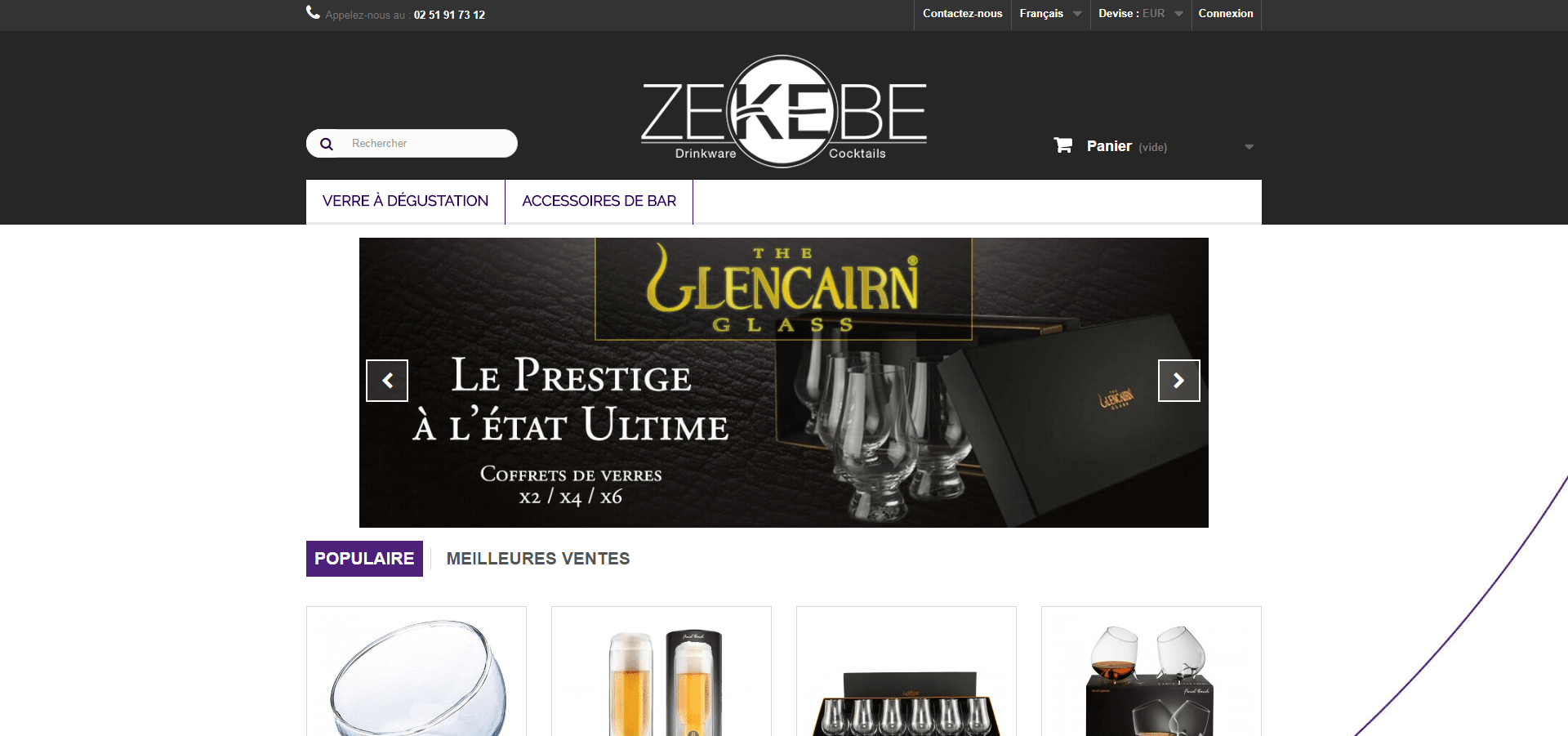 Zekebe Spécialisé dans les verres à dégustation et accessoires pour le bar