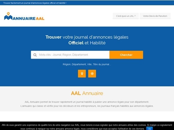 Annuaire AAL : pour la publication des annonces légales