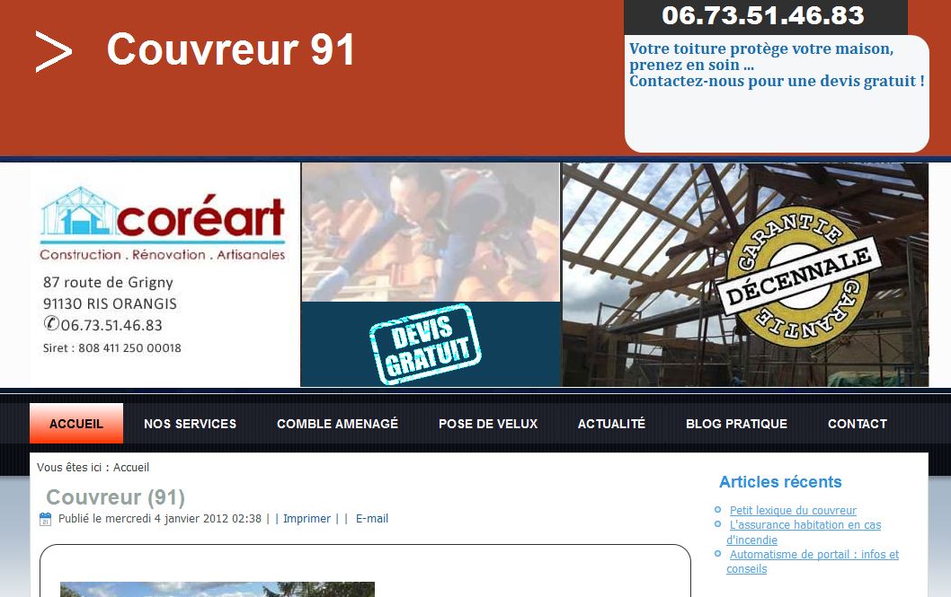 Couvreur 91 : expert de la couverture en Essonne