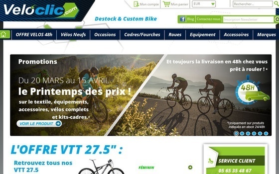 Veloclic : plateforme de vente en ligne de vélo