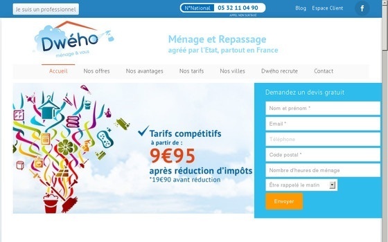 Dweho : service de ménage à domicile en France