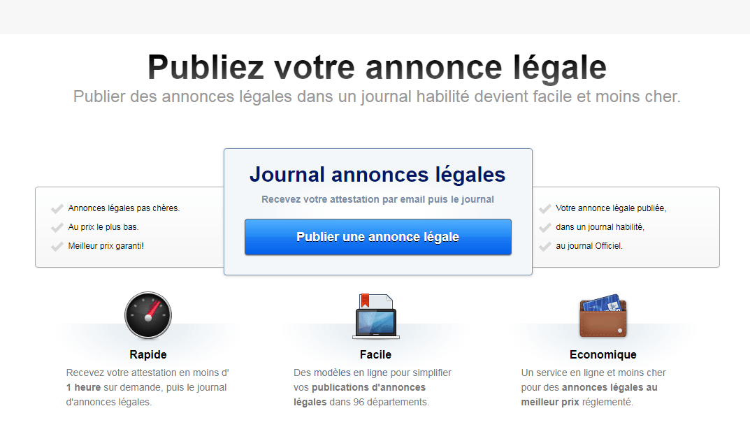 Annonces légales faciles : publier votre annonce légale en ligne
