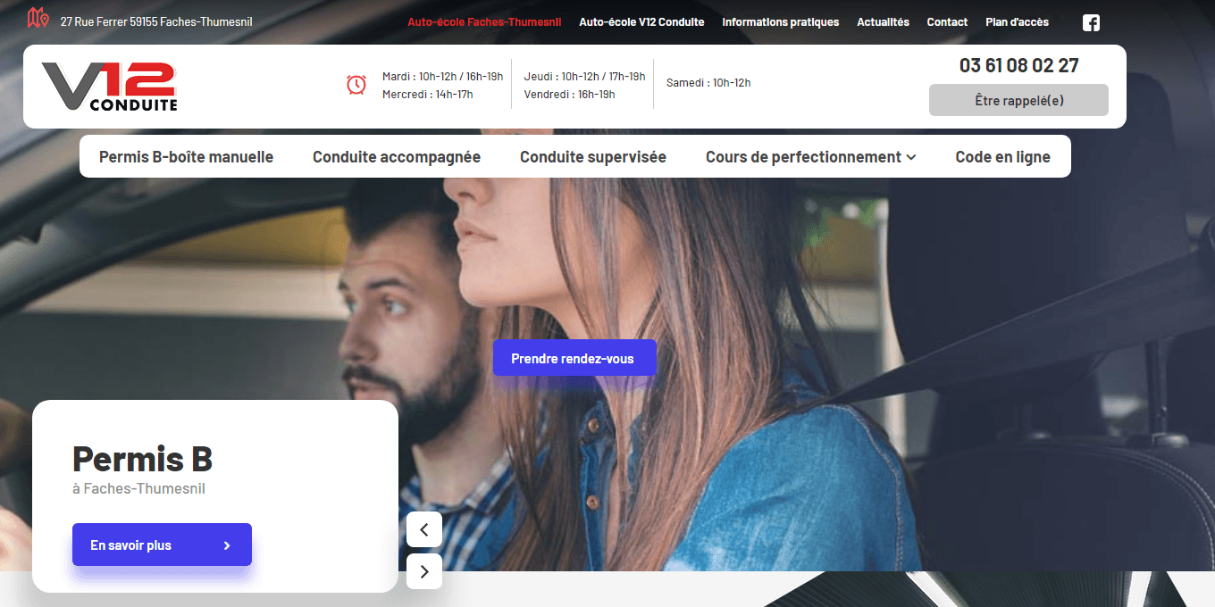 V12 Conduite : auto-école à Faches-Thumesnil