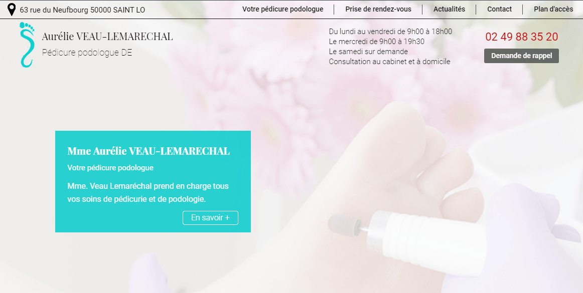 Mme Aurélie Veau-Lemarechal : Pédicure-podologue à Saint-Lô