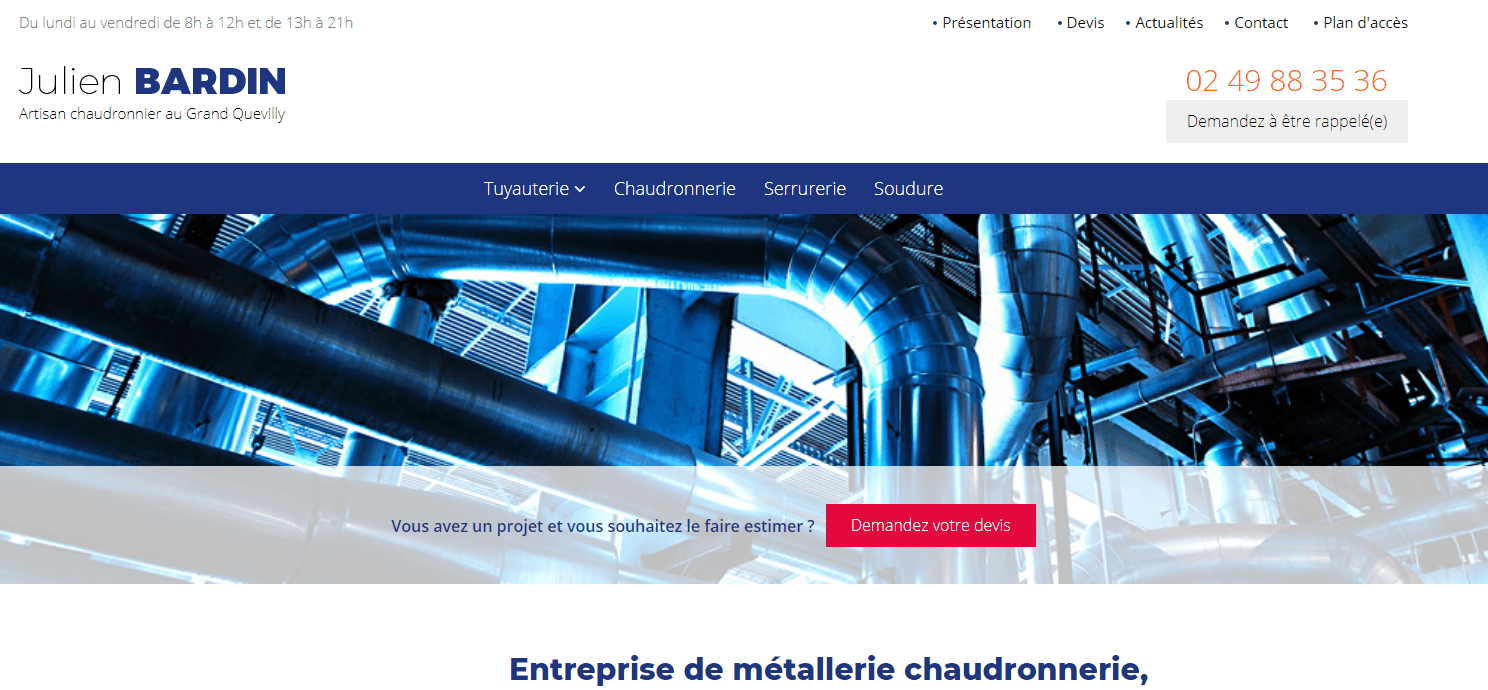 Metallurgie Bardin : chaudronnerie industrielle à Sotteville-lès-Rouen