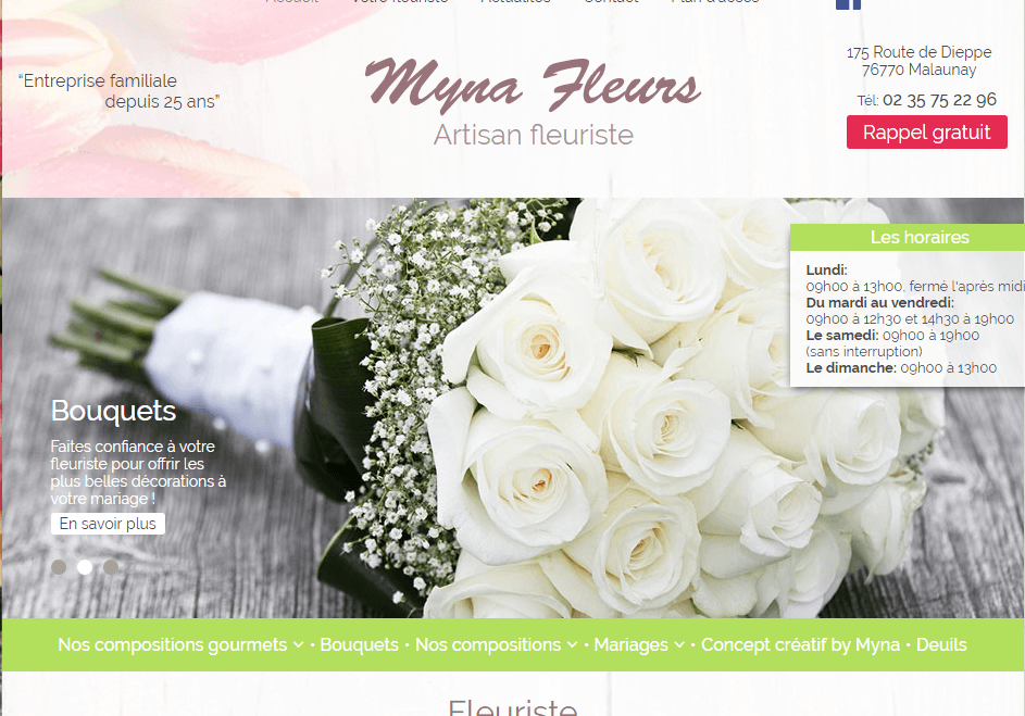 Myna Fleurs : artisan fleuriste à Malaunay