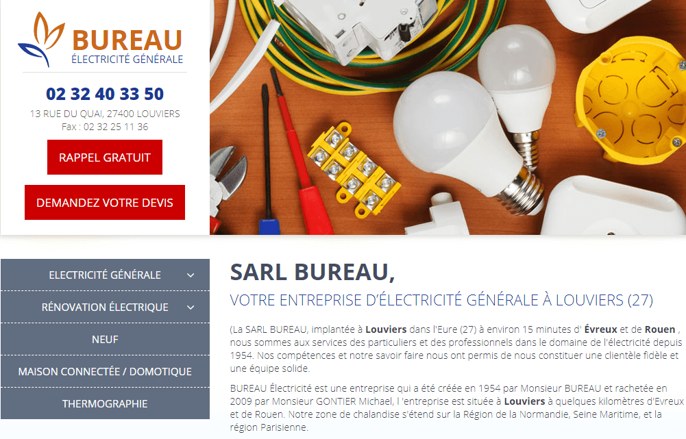 Sarl Bureau : Entreprise d’électricité générale à Louviers (27)