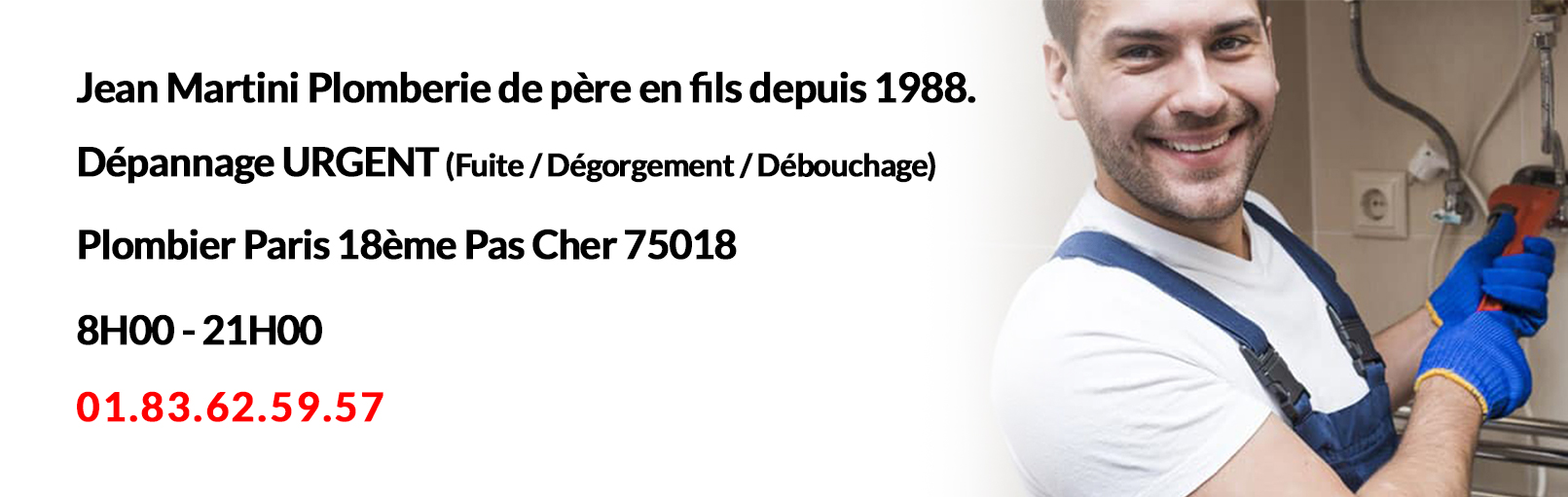 Jean Martini Plomberie : plombier pas cher à Paris 18