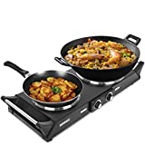 Duronic : plaque de cuisson chauffante électrique avec double foyer en fonte