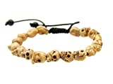 Agathe creation : bracelet tibetain tête de mort en os de Yak