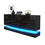 Vladon Buffet Armoire avec éclairage LED